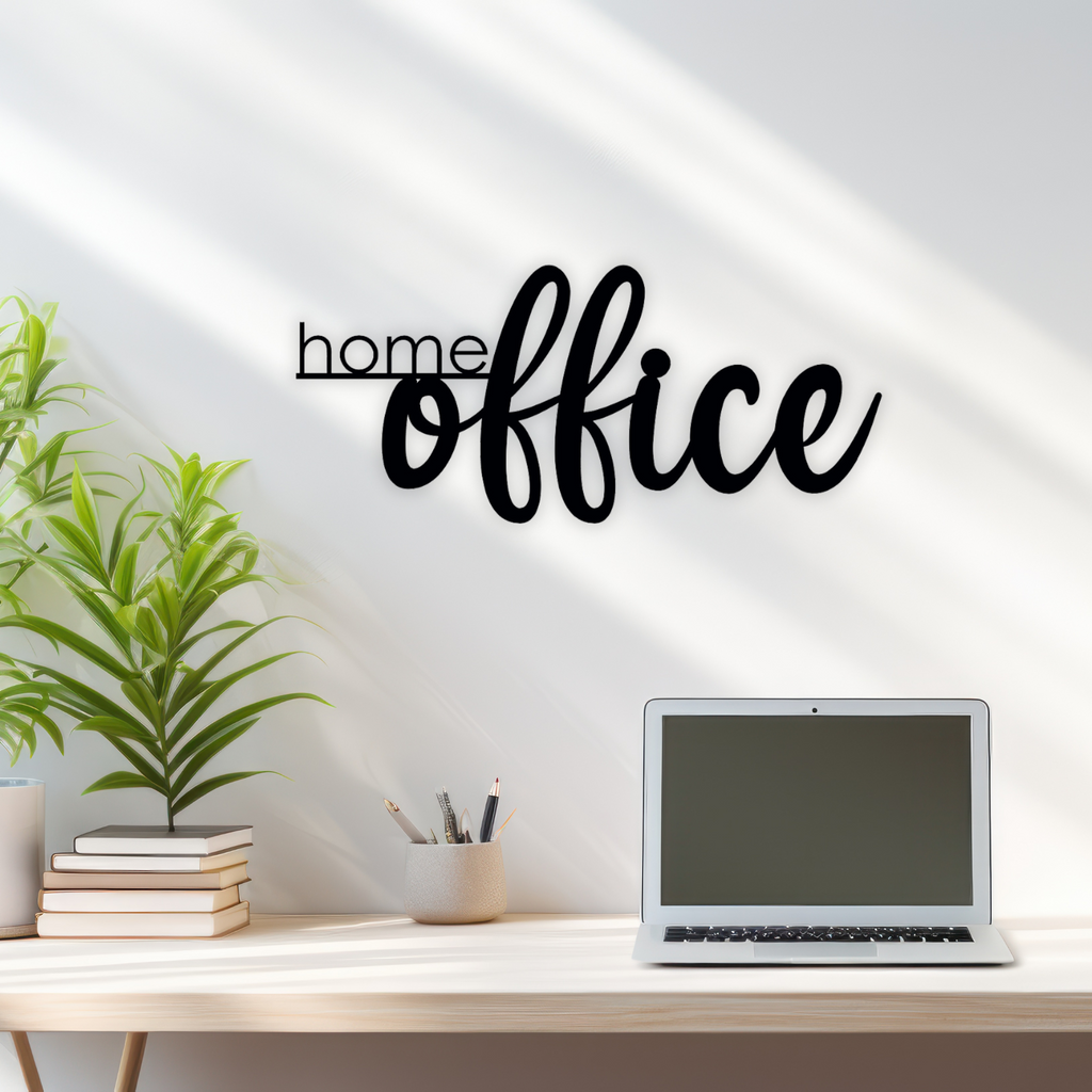Schriftzug 3D aus Holz "home office" | Holz Schriftzug | Wandtattoo Holz | Wanddeko