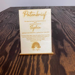 Patenbrief aus Holz | personalisiertes Geschenk vom Taufkind für den Paten | Geschenk zur Taufe