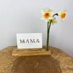 Beste Mama Kartenhalter mit Blumenvase | Fotoleiste | Kartenaufsteller | Bilderleiste | Muttertagsgeschenk | Muttertag
